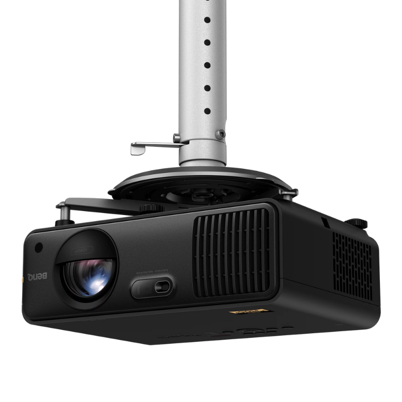 BenQ AH700ST 4000-Lumen Short Throw 1080P Laser Golf Simulator Projector front view with mount.