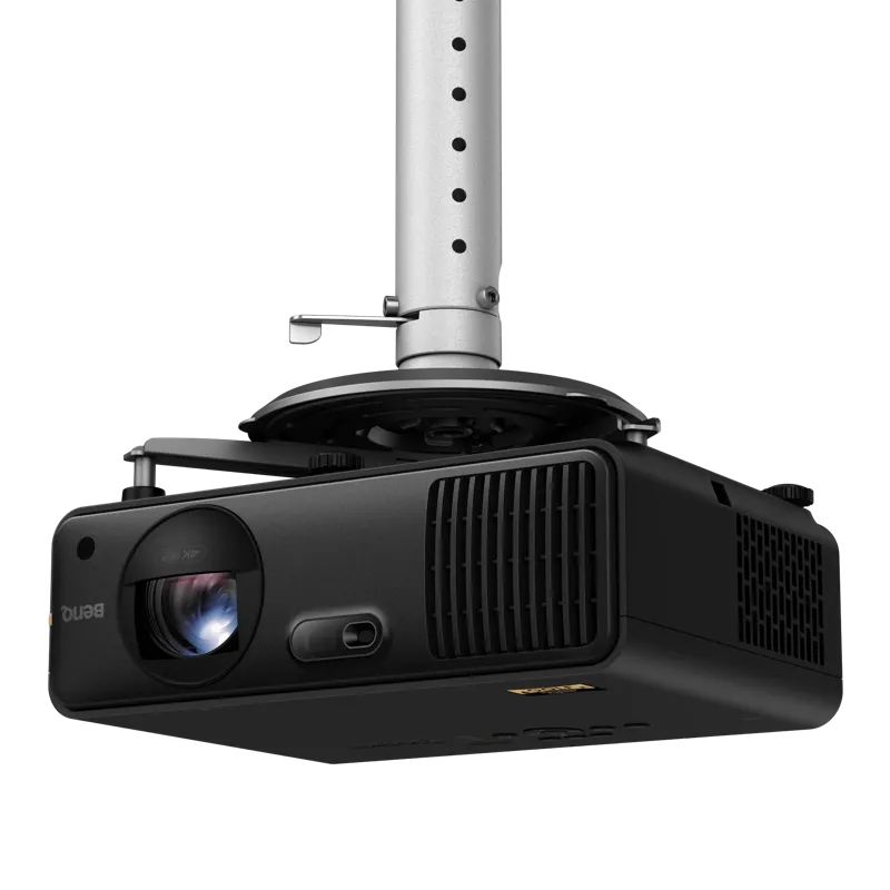 BenQ AK700ST 4000-Lumen 4K Short Throw Laser Golf Simulator Projector mounted view. 