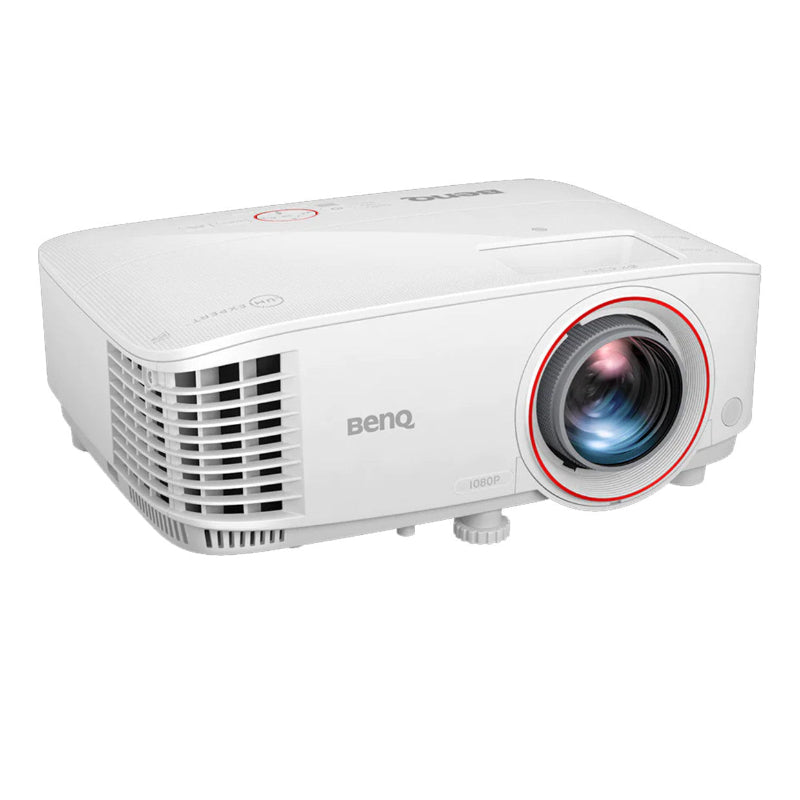 BenQ TH671ST 3000-Lumen Short Throw 1080P Golf Simulator Projector angled view.
