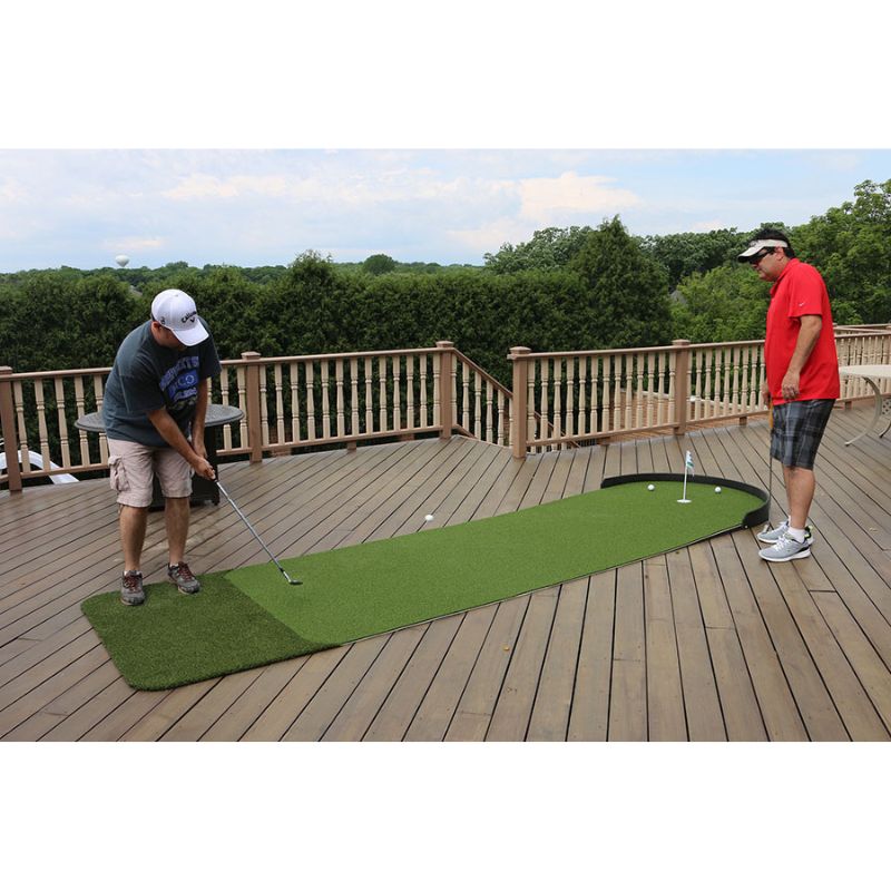 Big Moss Golf Commander Patio Series Putting &amp; Chipping Green in 15x3 foot option.