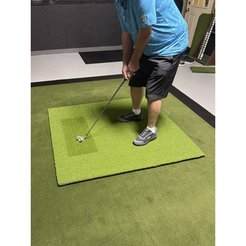 Big Moss Pure Flight MAX Hitting Mat full stance area for both feet.