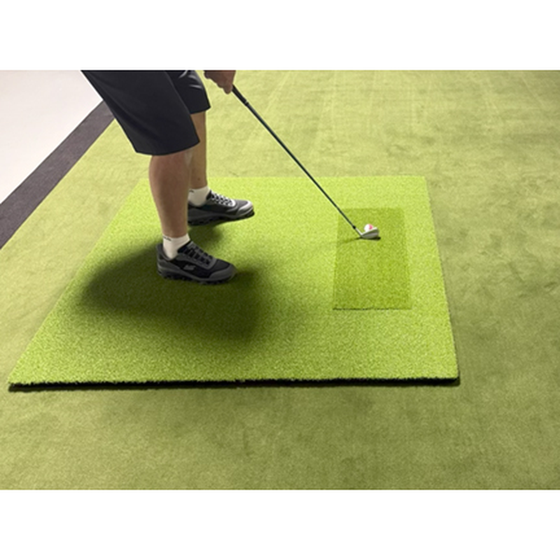 Big Moss Pure Flight MAX Hitting Mat iron shot setup on the hitting area.
