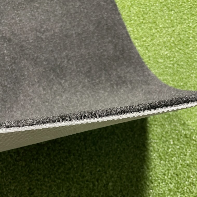 Big Moss V2 Midnight Shadow Black Putting Turf side view held up.