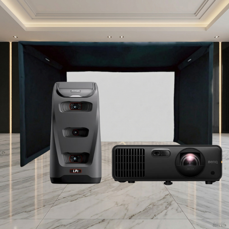 Bushnell LPi Launch Monitor SIGPRO Commercial Golf Simulator Enclosure Projector Package