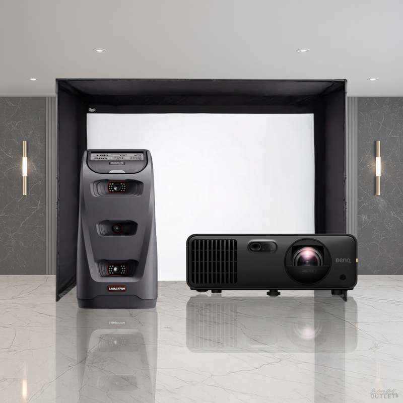 Bushnell Golf Launch Pro DIY Golf Simulator Enclosure Projector Package.