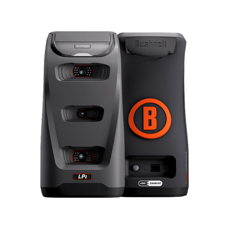 Bushnell Launch Pro Indoor Circle B Edition Launch Monitor front and back.