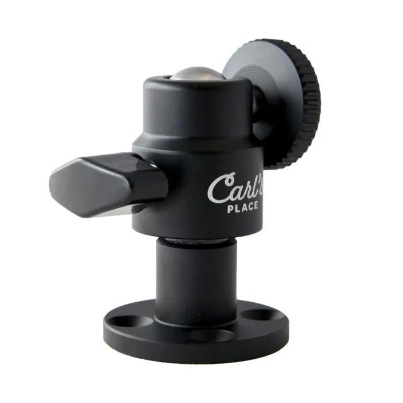 Carl&#39;s Place Golf Camera Wall Mount left side view with logo.