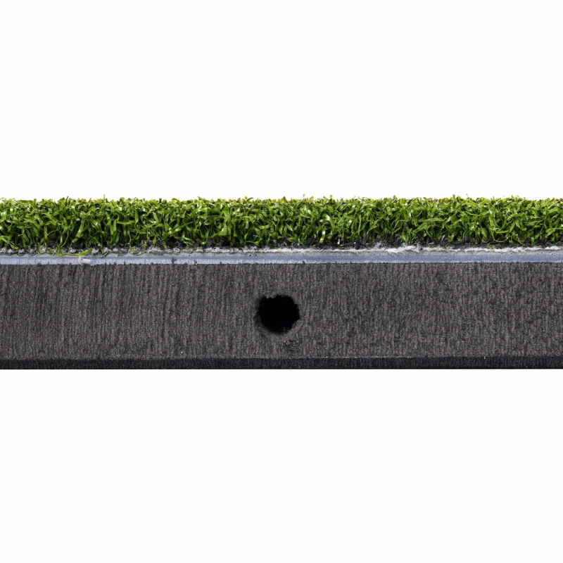 Carls Place HotShot Hitting Strips Foam Divot Strip side view showcasing thickness.