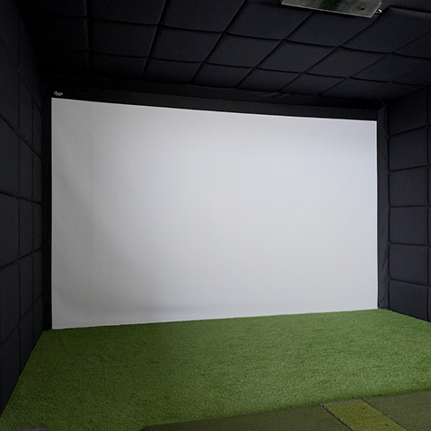 Carl's Place Built-In Golf Room Kit with Padded Walls and Ceiling Panels.