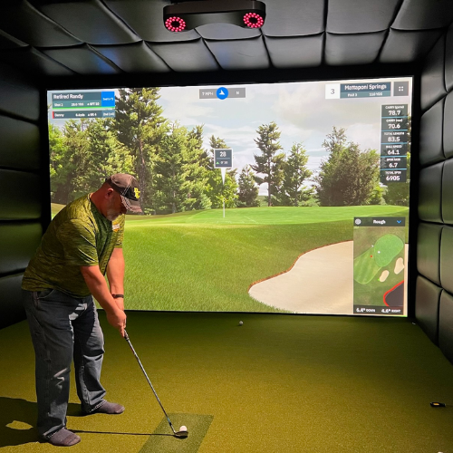 Dayton Budsberg golf simulator studio.