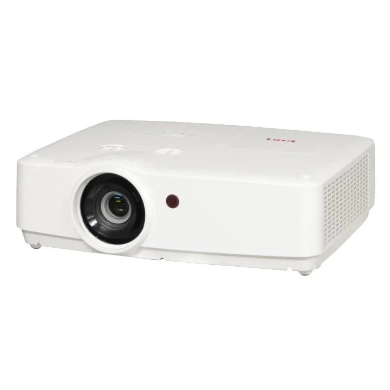 EIKI EK-308U 6000-Lumens WUXGA Normal Throw Golf Simulator Projector left angled view.