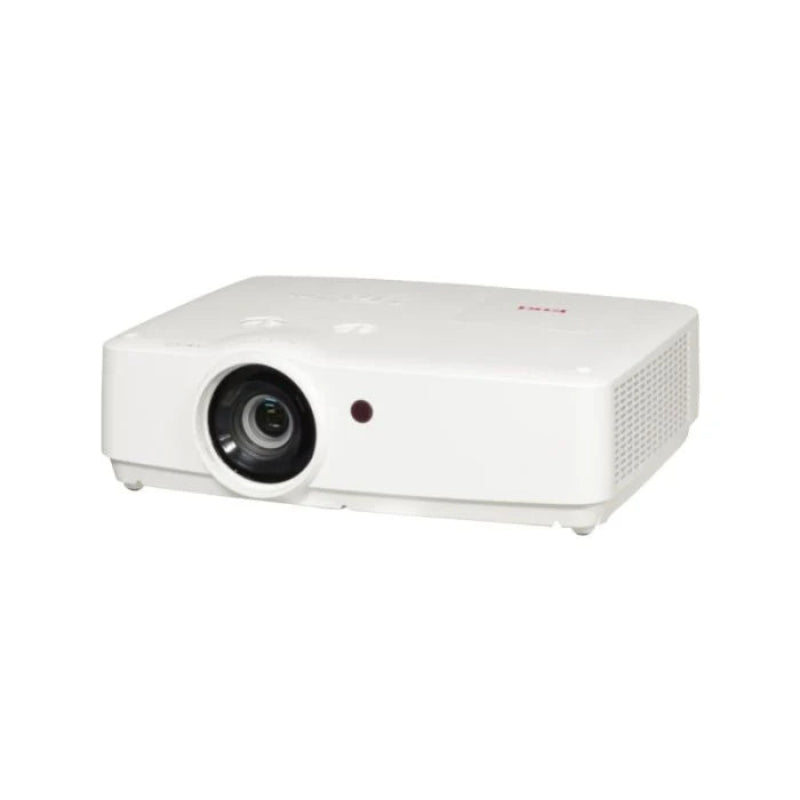 EIKI EK-309W 6000-Lumens WXGA Short Throw Golf Simulator Projector front angled view.
