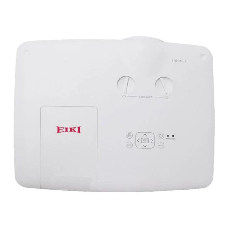 EIKI EK-309W 6000-Lumens WXGA Short Throw Golf Simulator Projector top angle view.