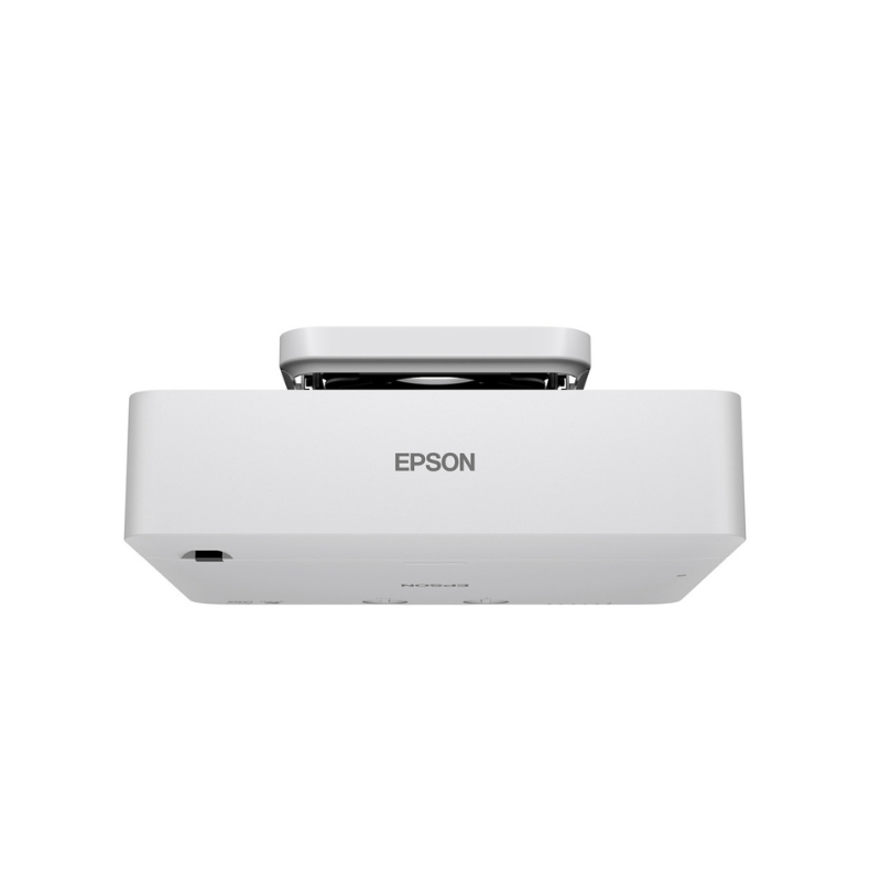 Epson L690SE PowerLite 6000 Lumen WUXGA Short Throw 3LCD Laser Projector with 4k Enhancement collapsed mount rear view.