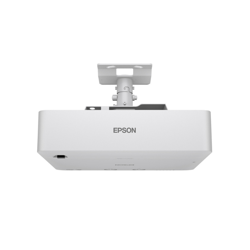 Epson L690SU Powerlite 6200-Lumen WUXGA Short Throw 3LCD Laser Projector rear view with mount.