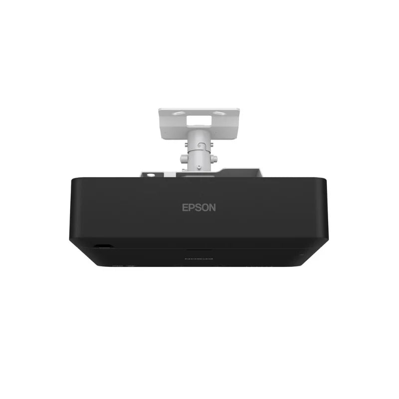 Epson L695SU PowerLite 6200-Lumen WUXGA Short Throw 3LCD Laser Projector rear view ceiling mount epson logo.