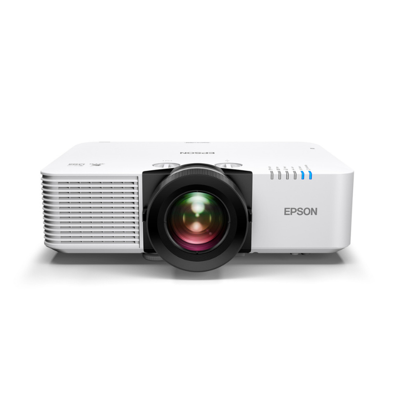 Epson L790SE PowerLite 7000-Lumen WUXGA Short Throw 3LCD Laser Projector with 4K Enhancement  slight overhead view.
