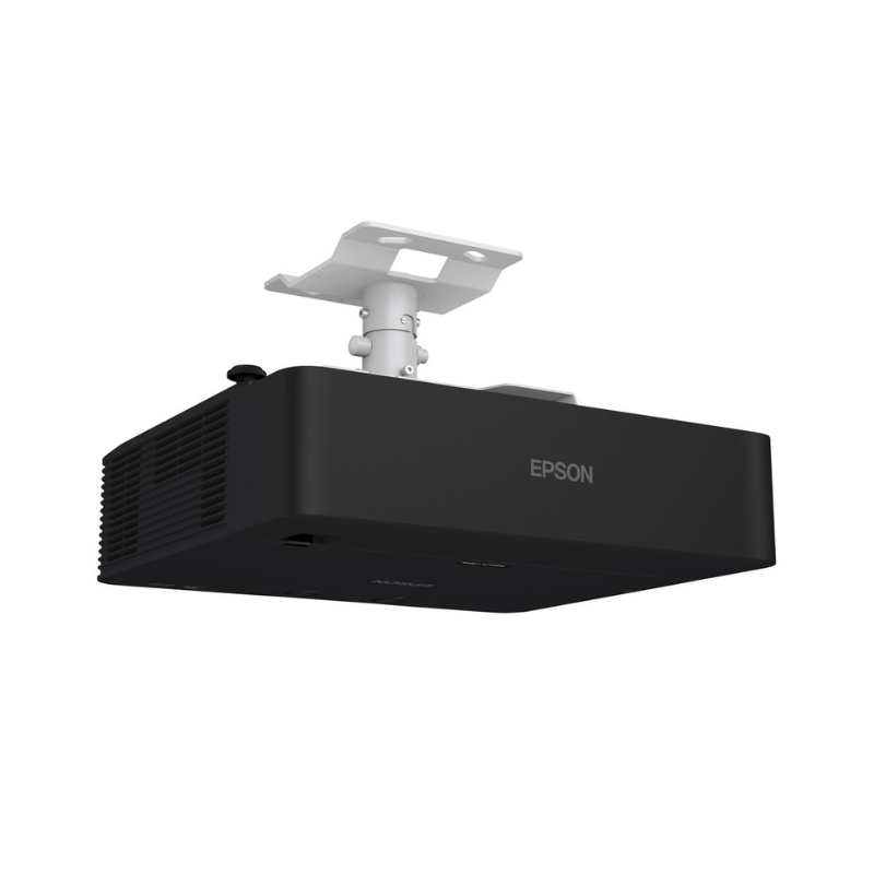Epson L795SE PowerLite 7000-Lumen WUXGA Short Throw 3LCD Laser Projector with 4K Enhancement mounted angled view.