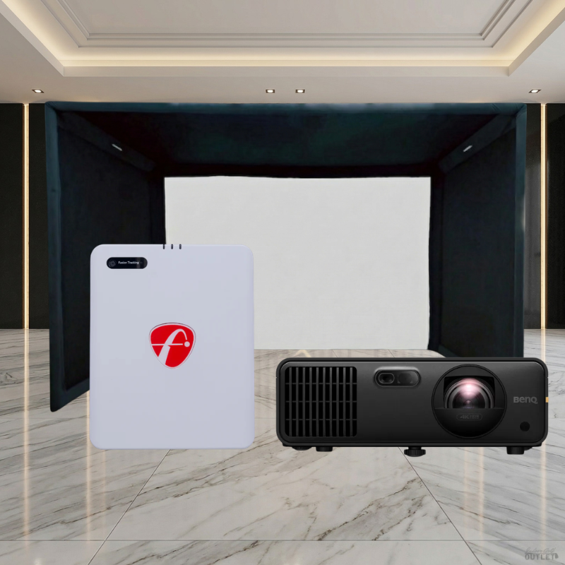 FlightScope Mevo Gen2 Launch Monitor SIGPRO Commercial Golf Simulator Enclosure Projector Package