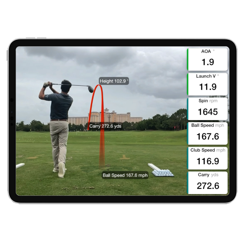 FlightScope Mevo Gen2 Launch Monitor analytics.