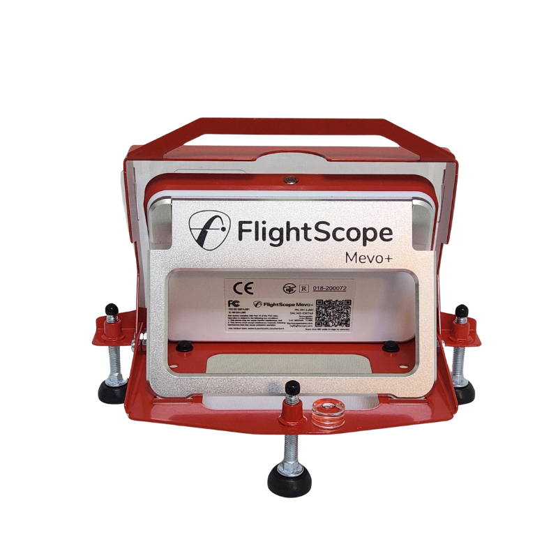 FlightScope Mevo+ Dock rear view with launch monitor.