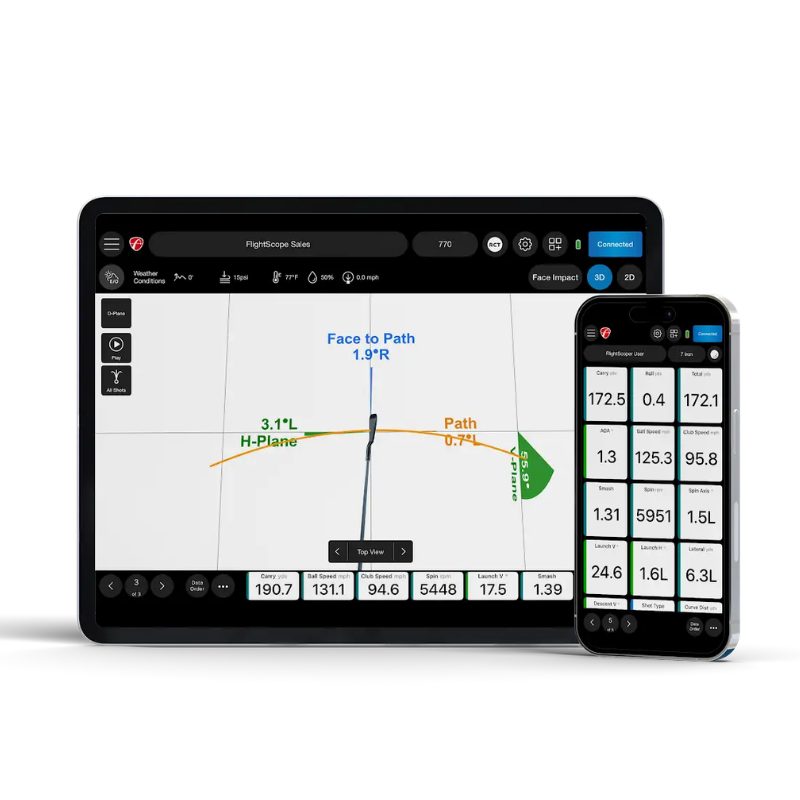 FlightScope Pro Package phone and tablet.