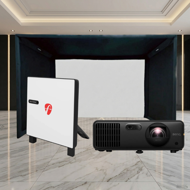 FlightScope X3C Launch Monitor SIGPRO Commercial Golf Simulator Enclosure Projector Package