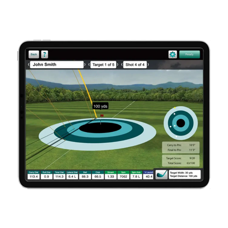 FlightScope XC3 Launch Monitor and Golf Simulator golf swing route.