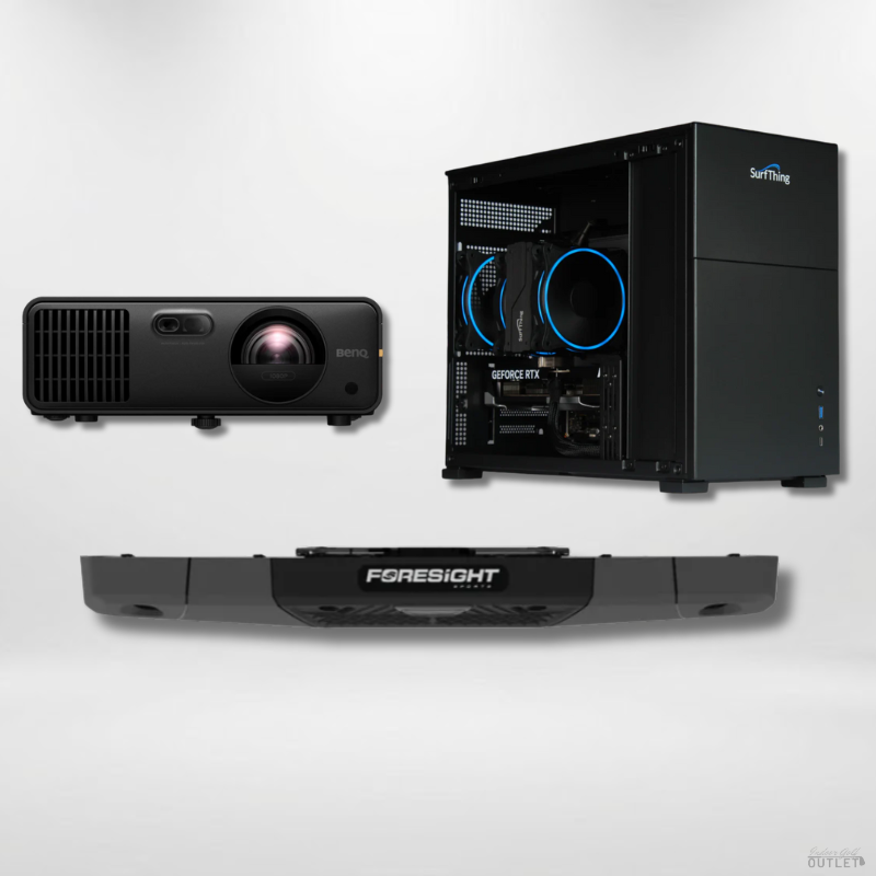 Foresight Sports Falcon Launch Monitor Projector Golf Simulator Computer Package.