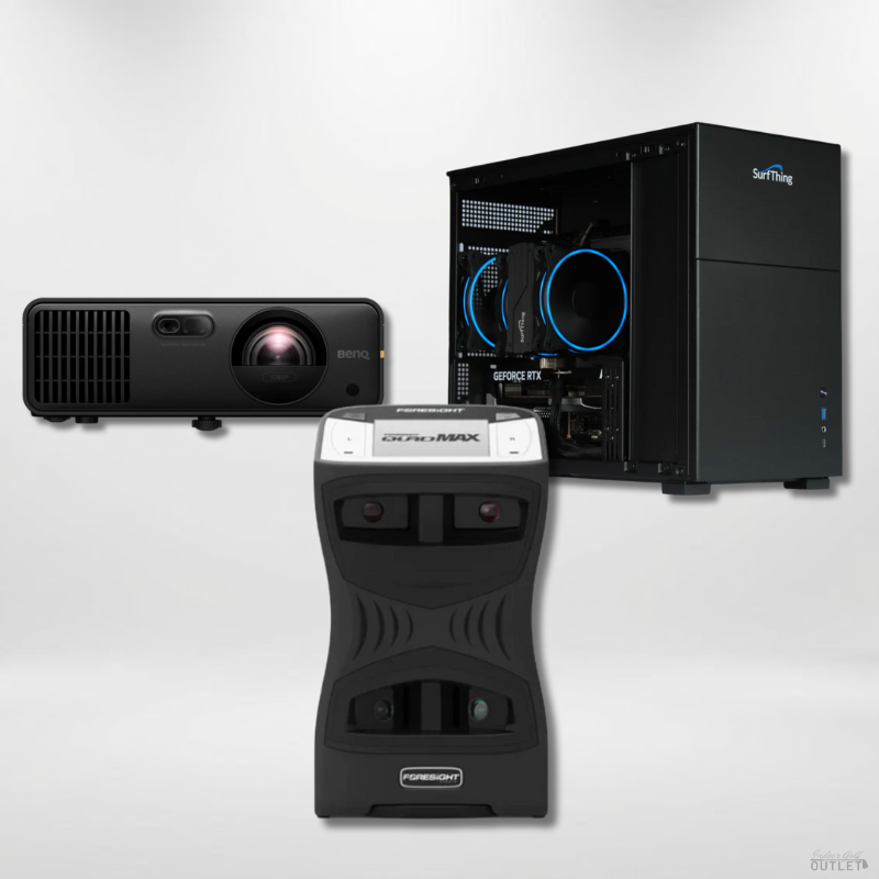 Foresight Sports QuadMAX Launch Monitor Projector Golf Simulator Computer Package.