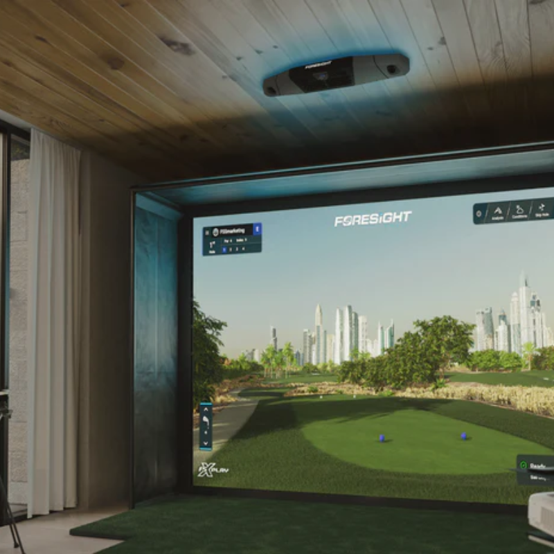 Foresight Sports Falcon Launch Monitor residential golf simulator studio.