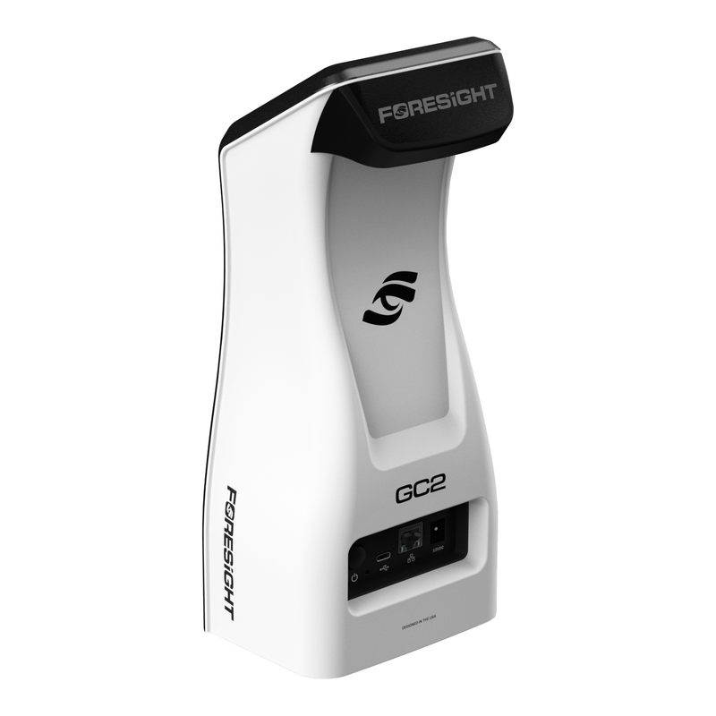 Foresight Sports GC2 Launch Monitor rear angle view.