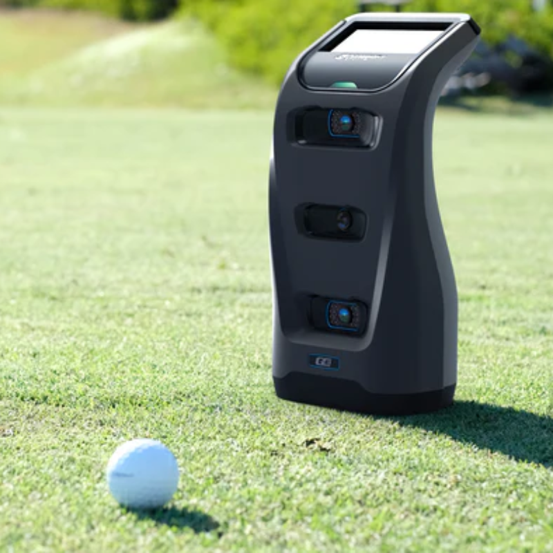 Foresight Sports GC3 Launch Monitor front view with golf ball.