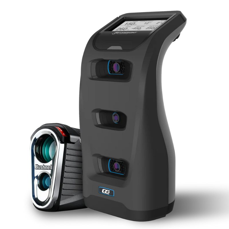 Foresight Sports GC3 Launch Monitor front view with bushnell.