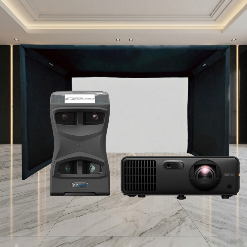 Foresight Sports GCQuad Launch Monitor Projector SIGPRO Commercial Golf Simulator Enclosure Package