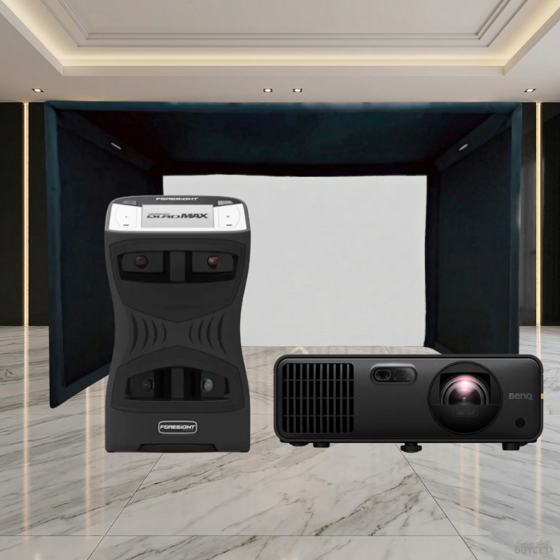 Foresight Sports QuadMAX Launch Monitor Projector SIGPRO Commercial Golf Simulator Enclosure Package