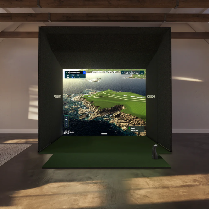 Foresight Sports SIM IN A BOX Custom Golf Simulator GC3 11 feet wide with frame extension.