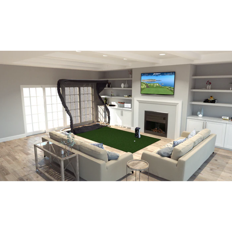 Foresight Sports SIM IN A BOX Par Package living room.