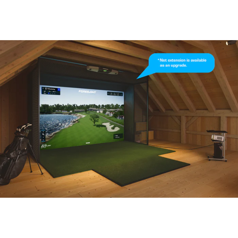 Foresight Sports SIM IN A BOX® Ace Golf Simulator Package with Netted Frame Extension.