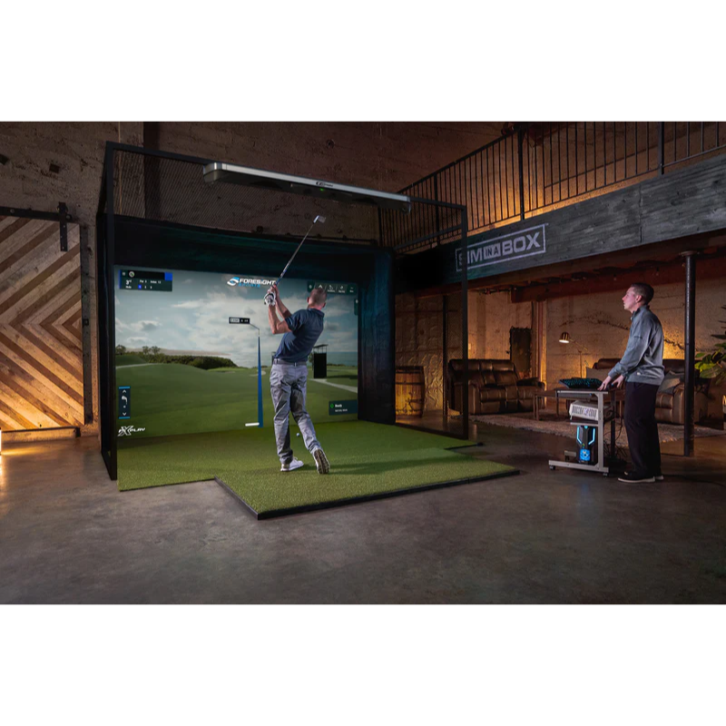 Foresight Sports SIM IN A BOX Albatross Package with golfers.