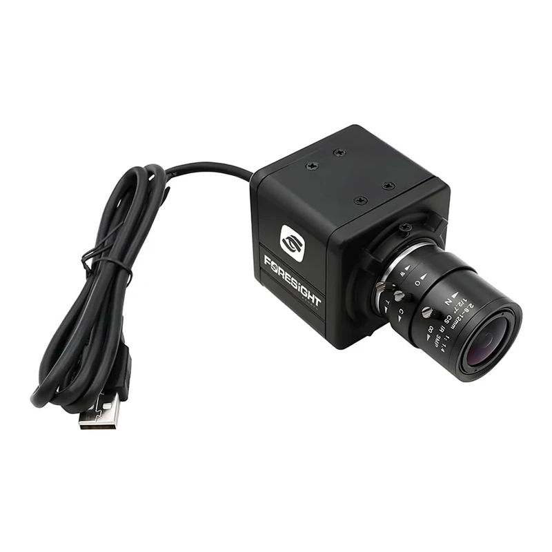 Foresight Sports USB Swing Camera angled view with usb cable attached.