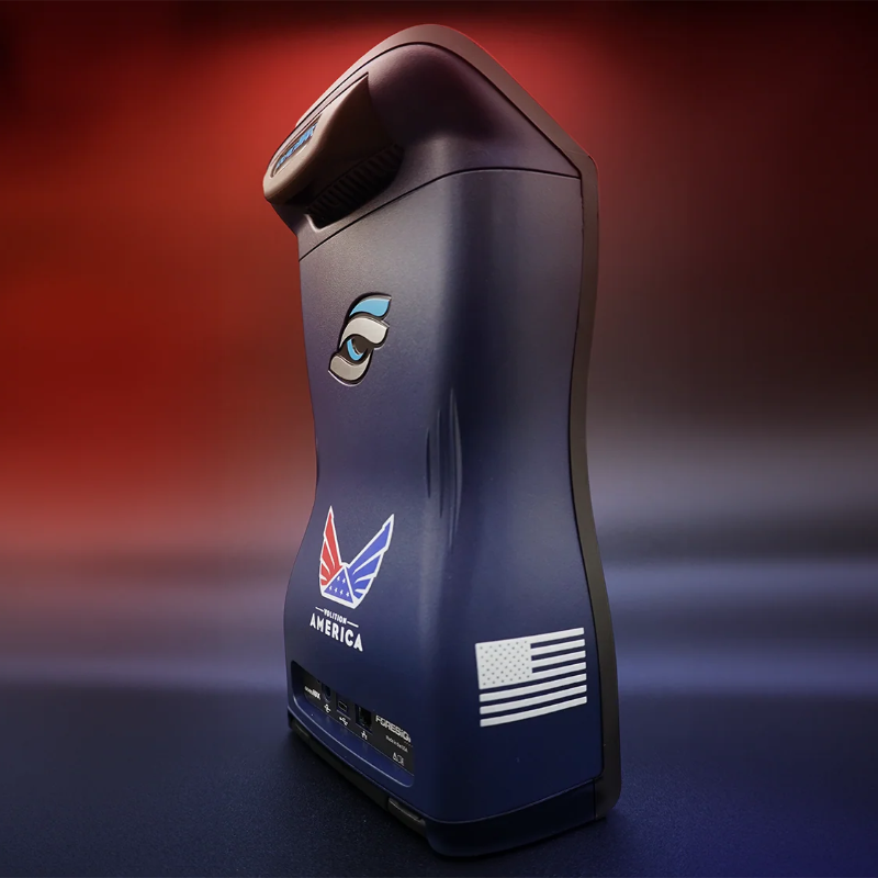 Foresight Sports Volition America QuadMAX Launch Monitor angled back view.