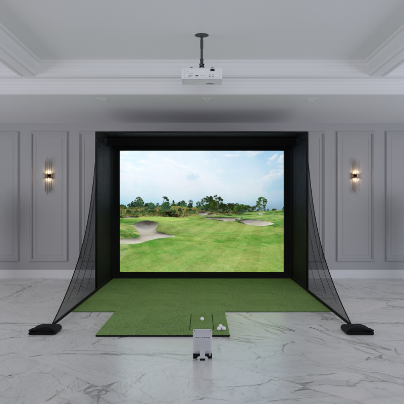 Full Swing KIT DIY Golf Simulator Package with 8x10.5 DIY Enclosure.