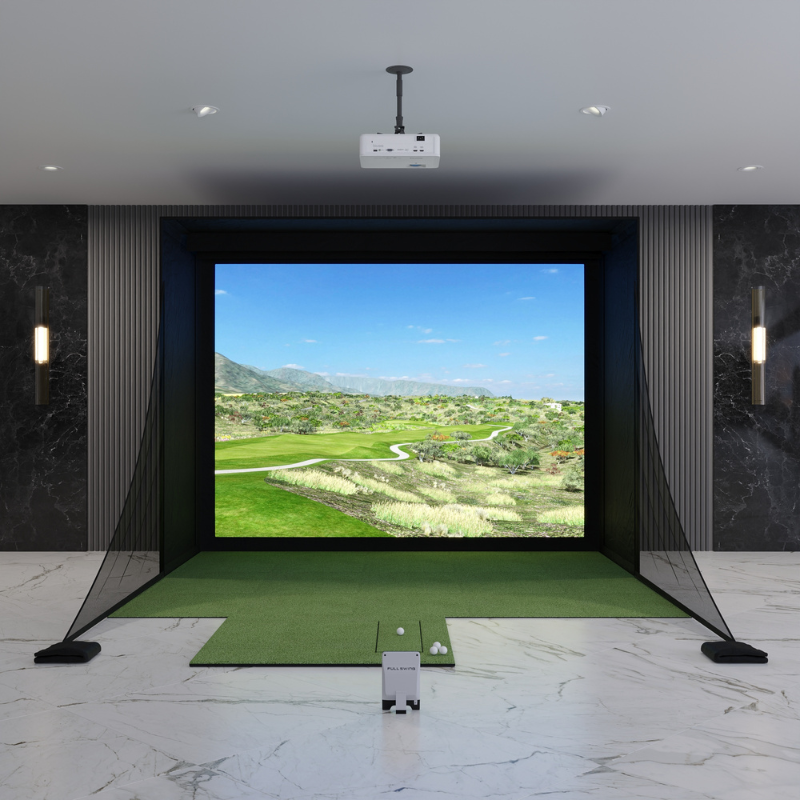 Full Swing KIT DIY Golf Simulator Package with 9x12 DIY Enclosure.