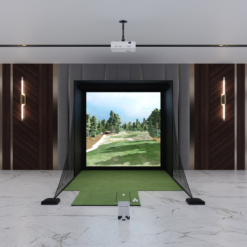 Full Swing KIT DIY Golf Simulator Package with 8x8 DIY Enclosure.