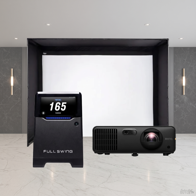 Full Swing KIT DIY Golf Simulator Enclosure Projector Package.