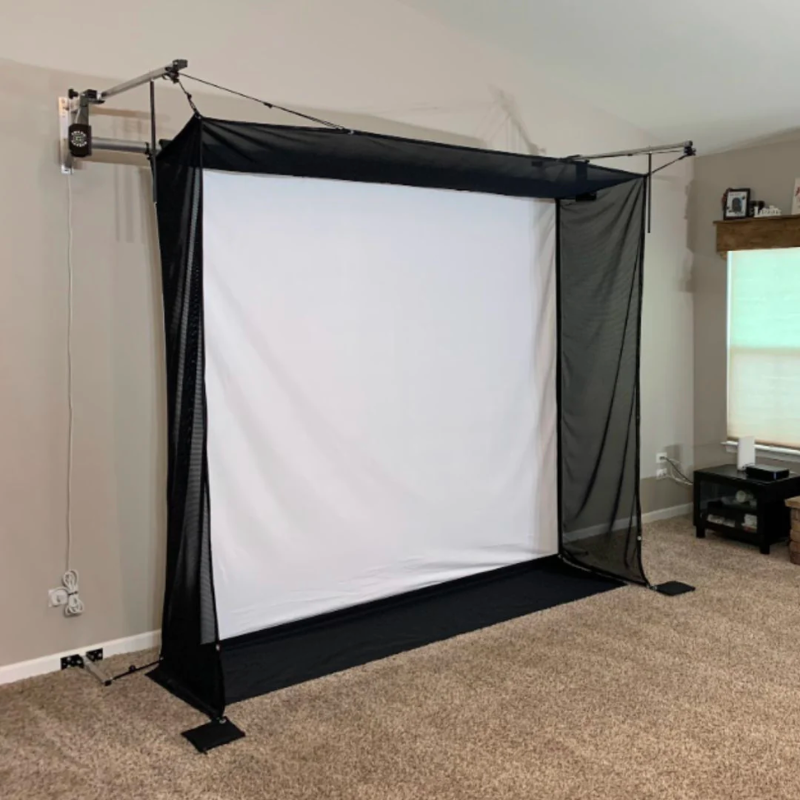 G-TRAK Retractable Impact Screen with Wall Mount Kit.