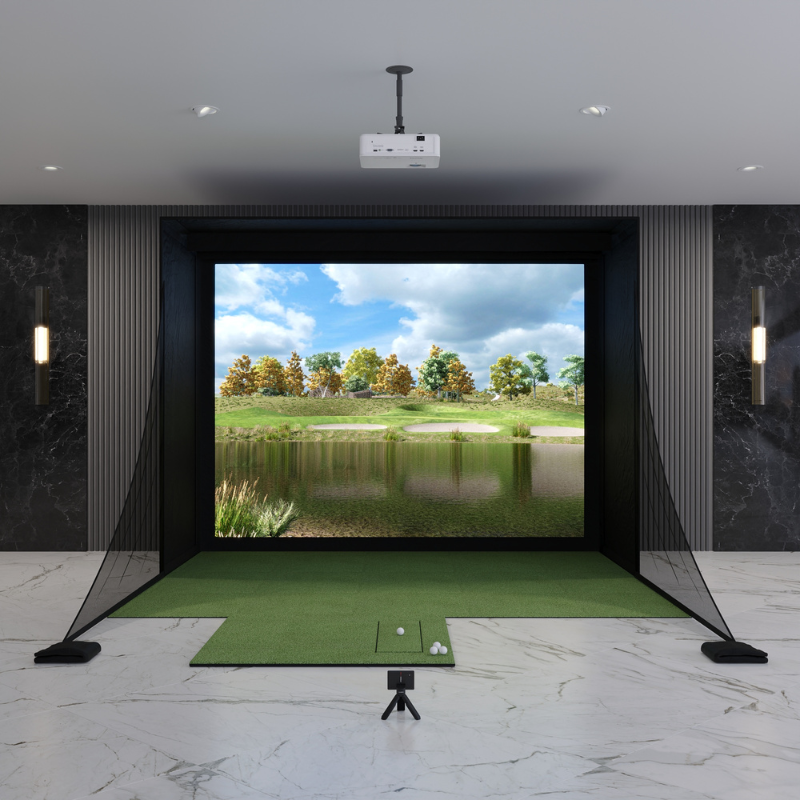 Garmin Approach R10 DIY Golf Simulator Package with 9x12 DIY Enclosure.