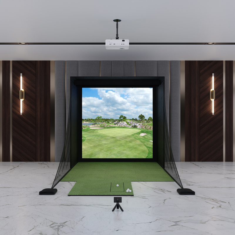 Garmin Approach R10 DIY Golf Simulator Package with 8x8 DIY Enclosure.