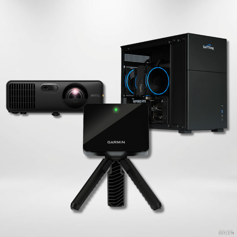 Garmin Approach R10 Launch Monitor Projector Golf Simulator Computer Package.